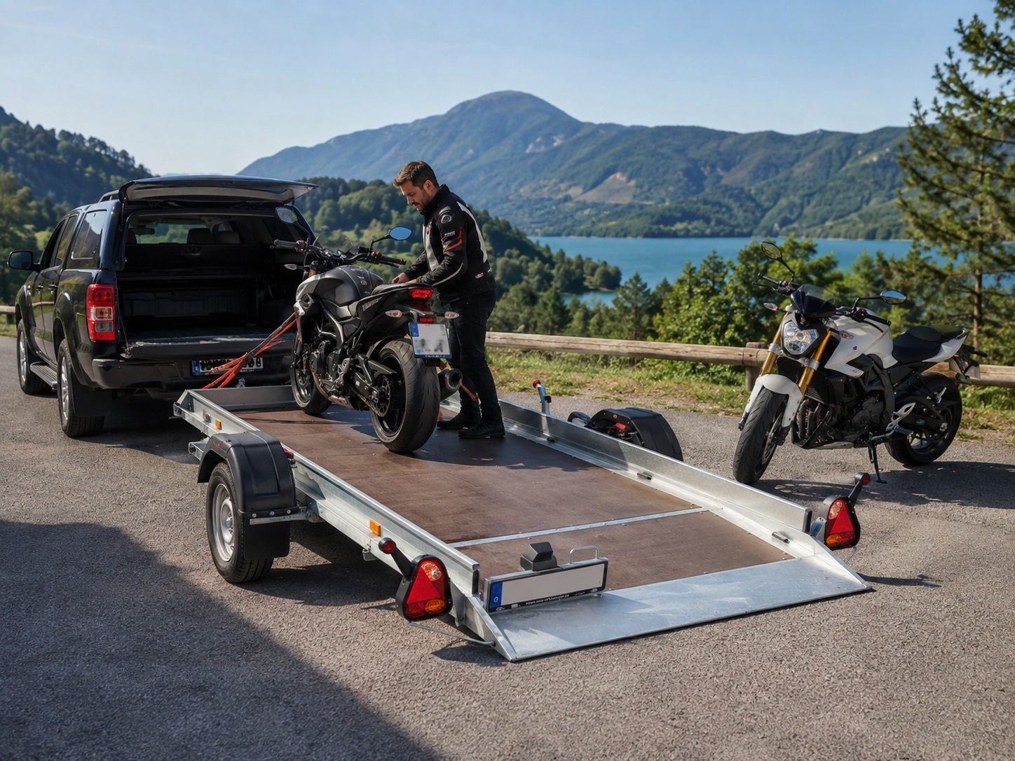 Autotrailer Universaltrailer und Motorradtrailer mieten